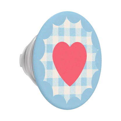 Gingham Heart — MagSafe PopGrip
