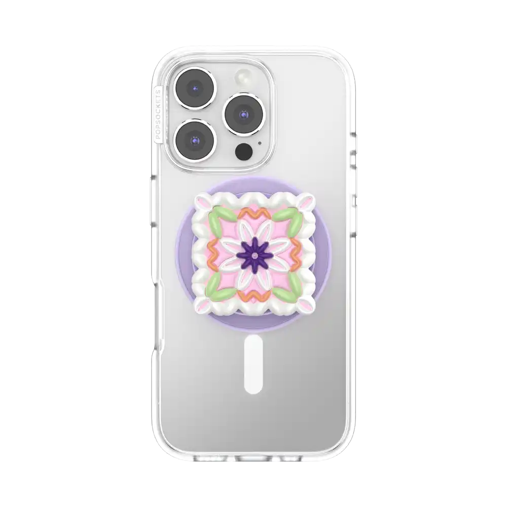 Enamel Stamped Pink — MagSafe PopGrip
