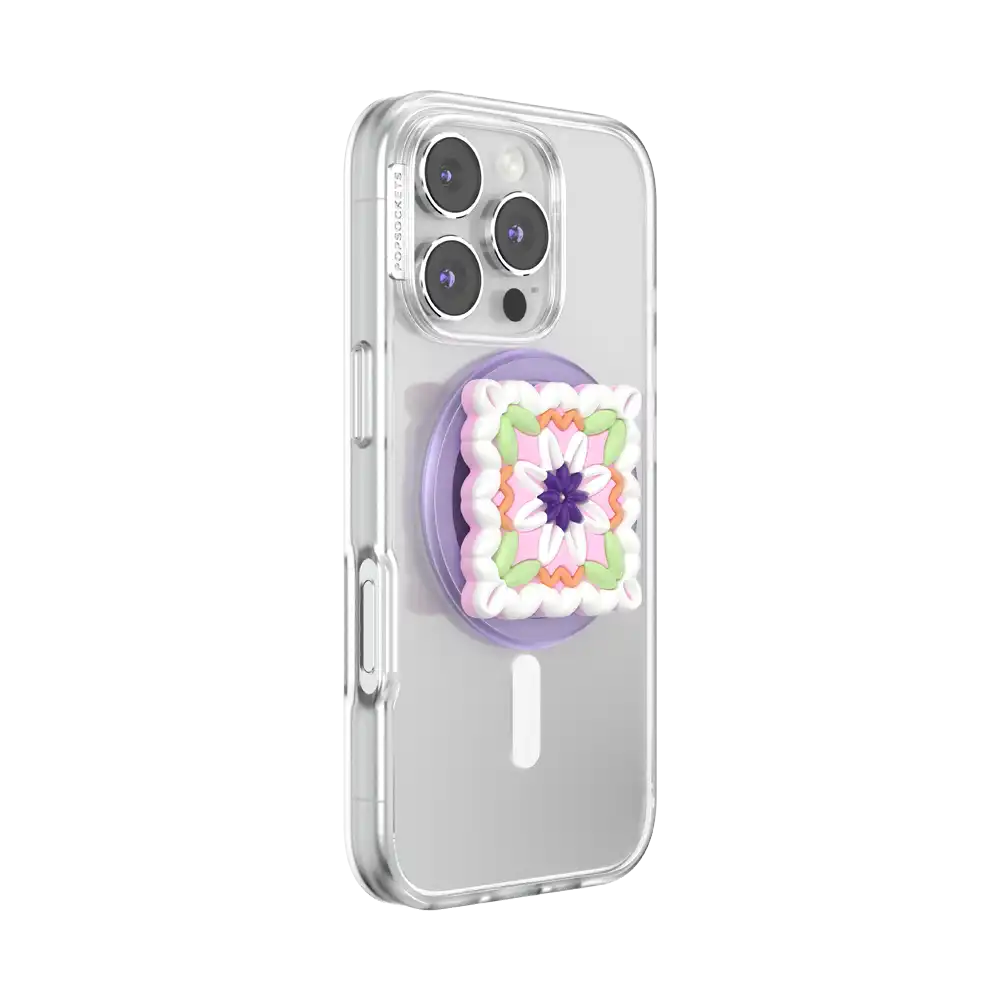Enamel Stamped Pink — MagSafe PopGrip