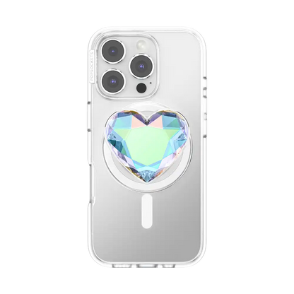 Iridescent Crystal Heart — MagSafe PopGrip