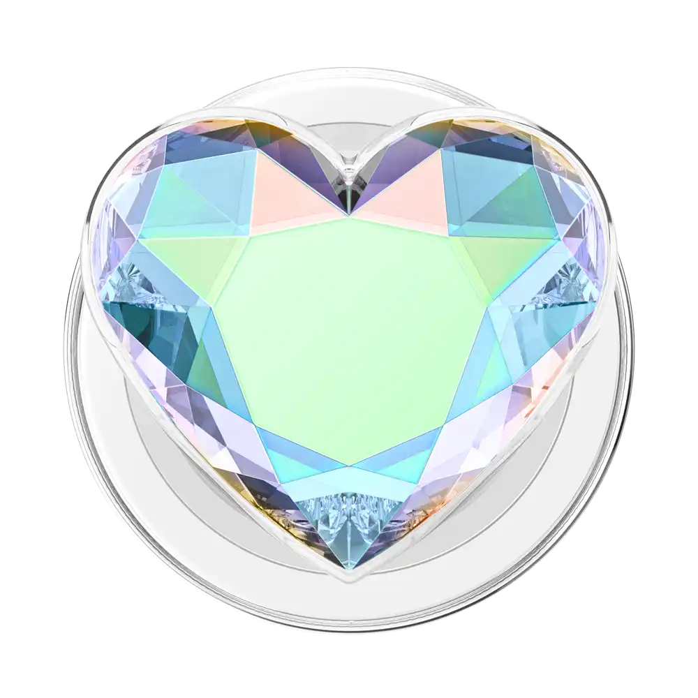 Iridescent Crystal Heart — MagSafe PopGrip