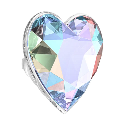 Iridescent Crystal Heart — MagSafe PopGrip