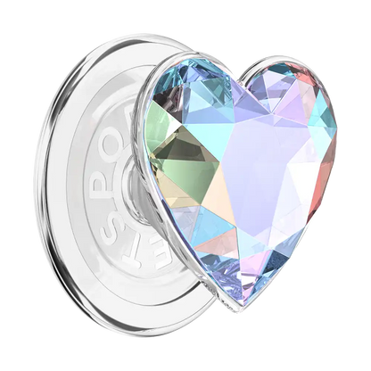 Iridescent Crystal Heart — MagSafe PopGrip