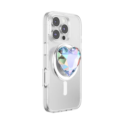 Iridescent Crystal Heart — MagSafe PopGrip