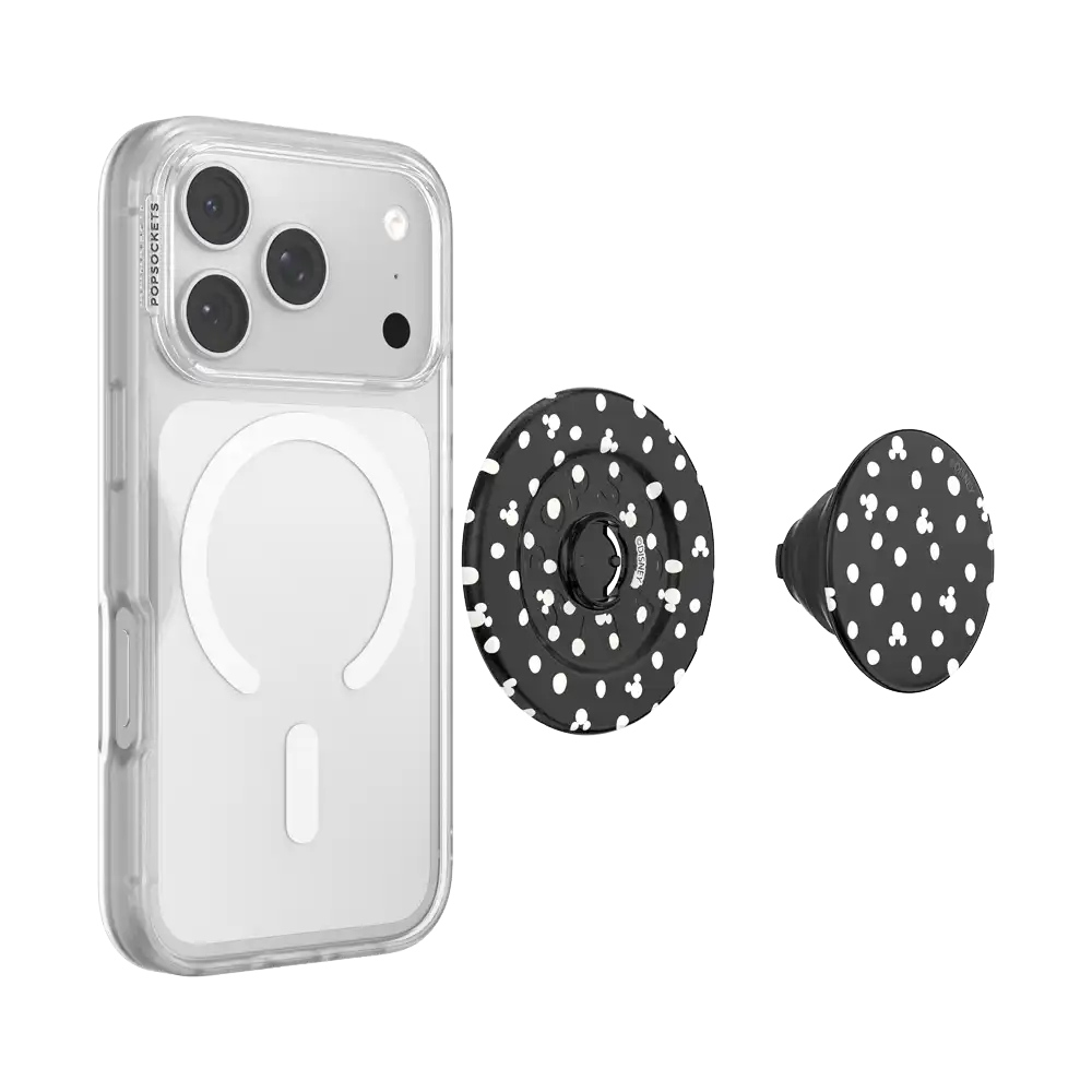 Plush Mickey Black — MagSafe PopGrip