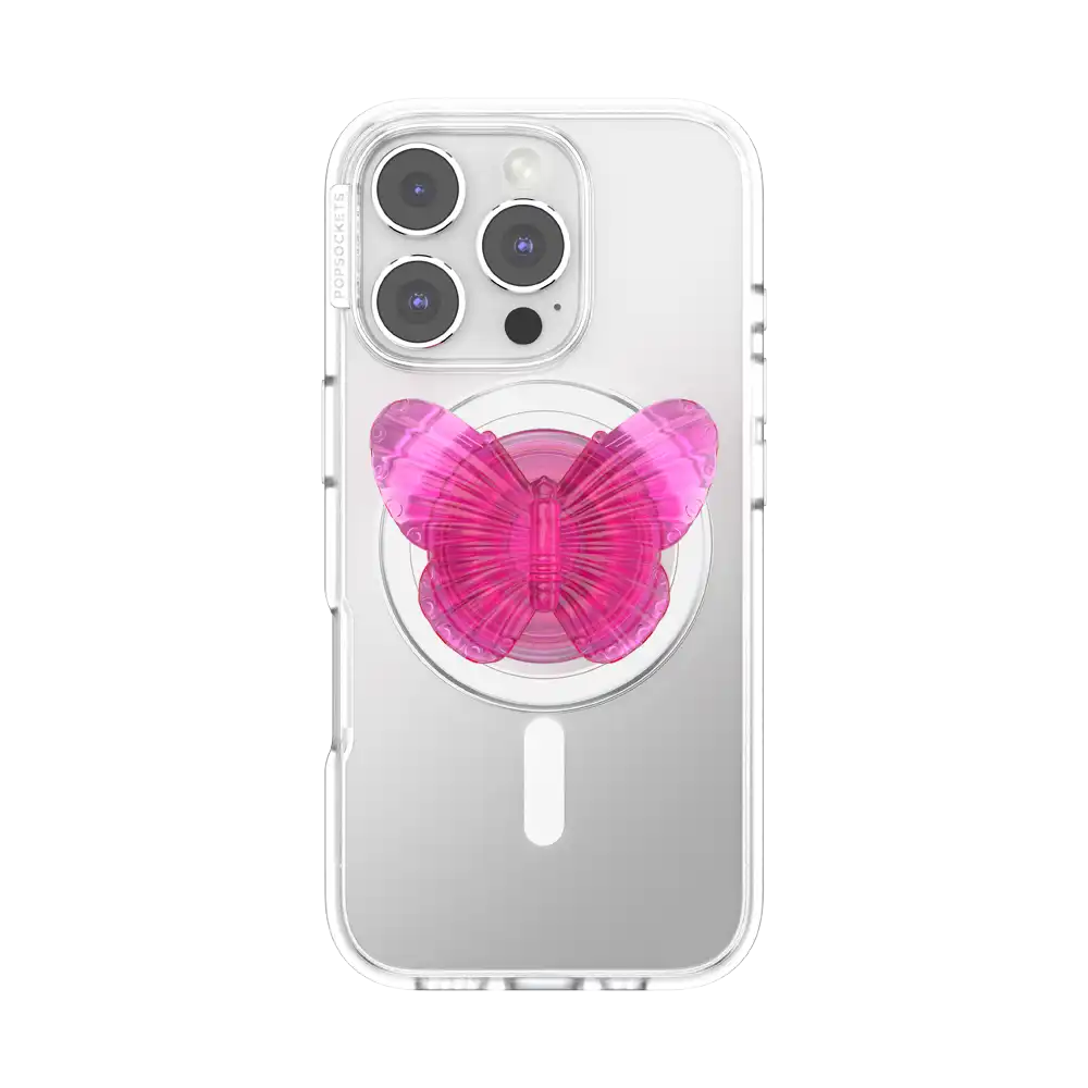 Molded Butterfly Magenta — MagSafe PopGrip