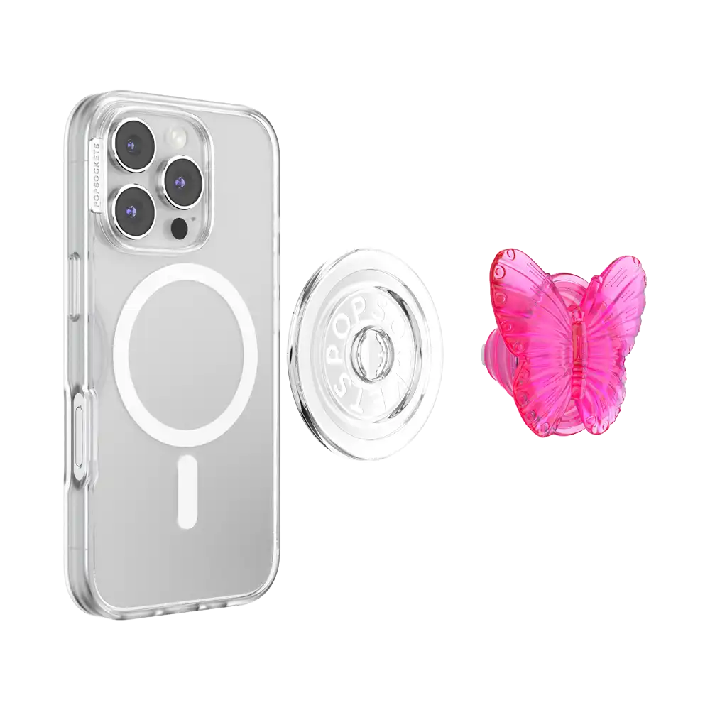 Molded Butterfly Magenta — MagSafe PopGrip
