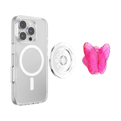 Molded Butterfly Magenta — MagSafe PopGrip
