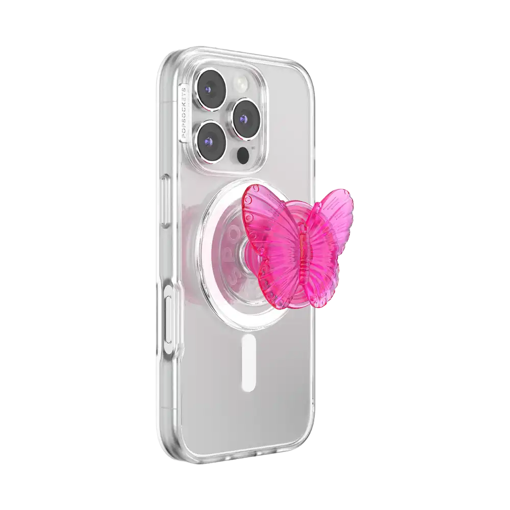 Molded Butterfly Magenta — MagSafe PopGrip
