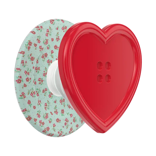 Resin Button Heart — MagSafe PopGrip