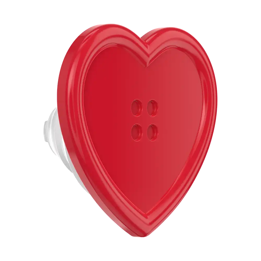 Resin Button Heart — MagSafe PopGrip