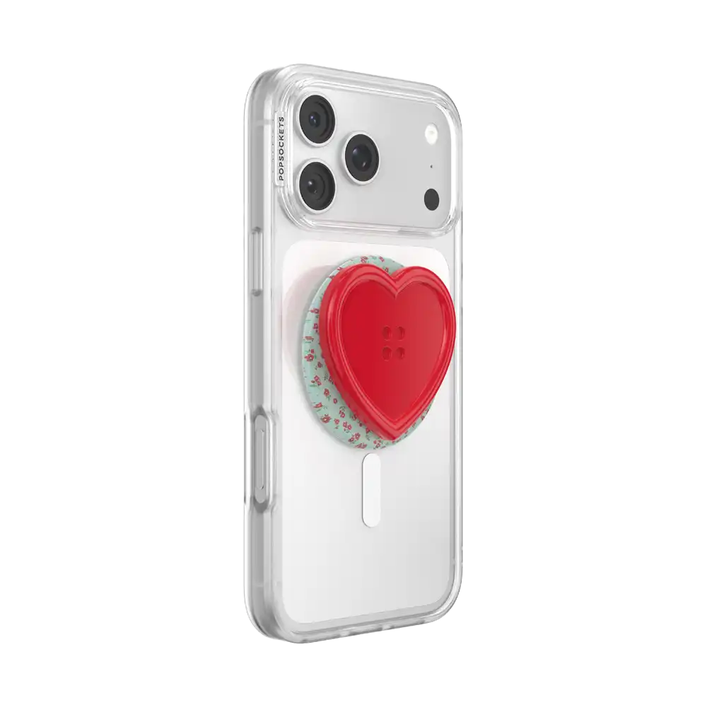 Resin Button Heart — MagSafe PopGrip