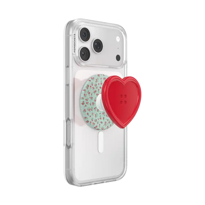 Resin Button Heart — MagSafe PopGrip