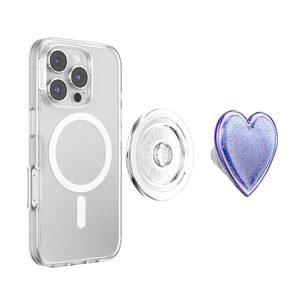 Tidepool Squishy Heart Lavender — MagSafe PopGrip