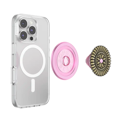 Enamel Stamped Pink — MagSafe PopGrip