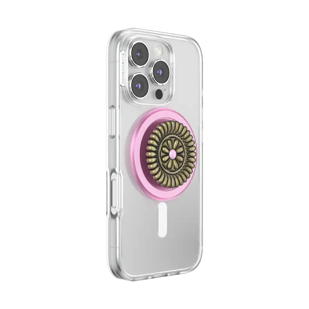 Enamel Stamped Pink — MagSafe PopGrip