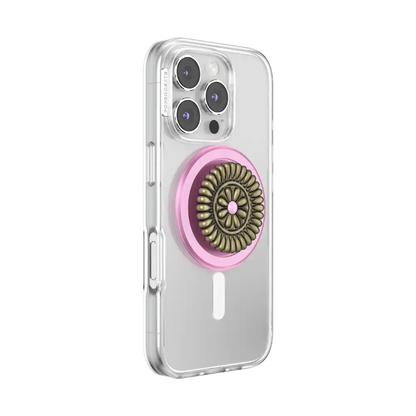 Enamel Stamped Pink — MagSafe PopGrip