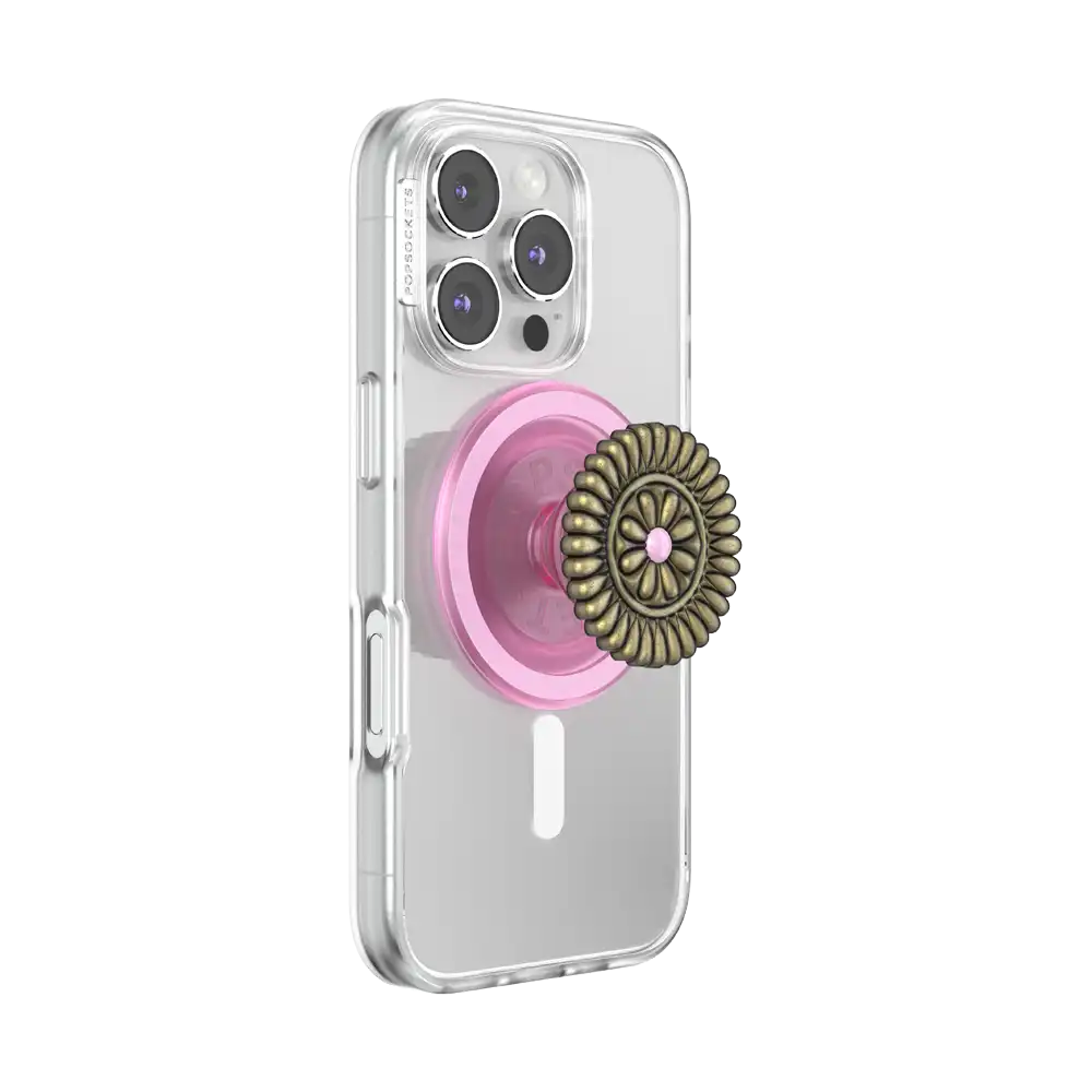 Enamel Stamped Pink — MagSafe PopGrip