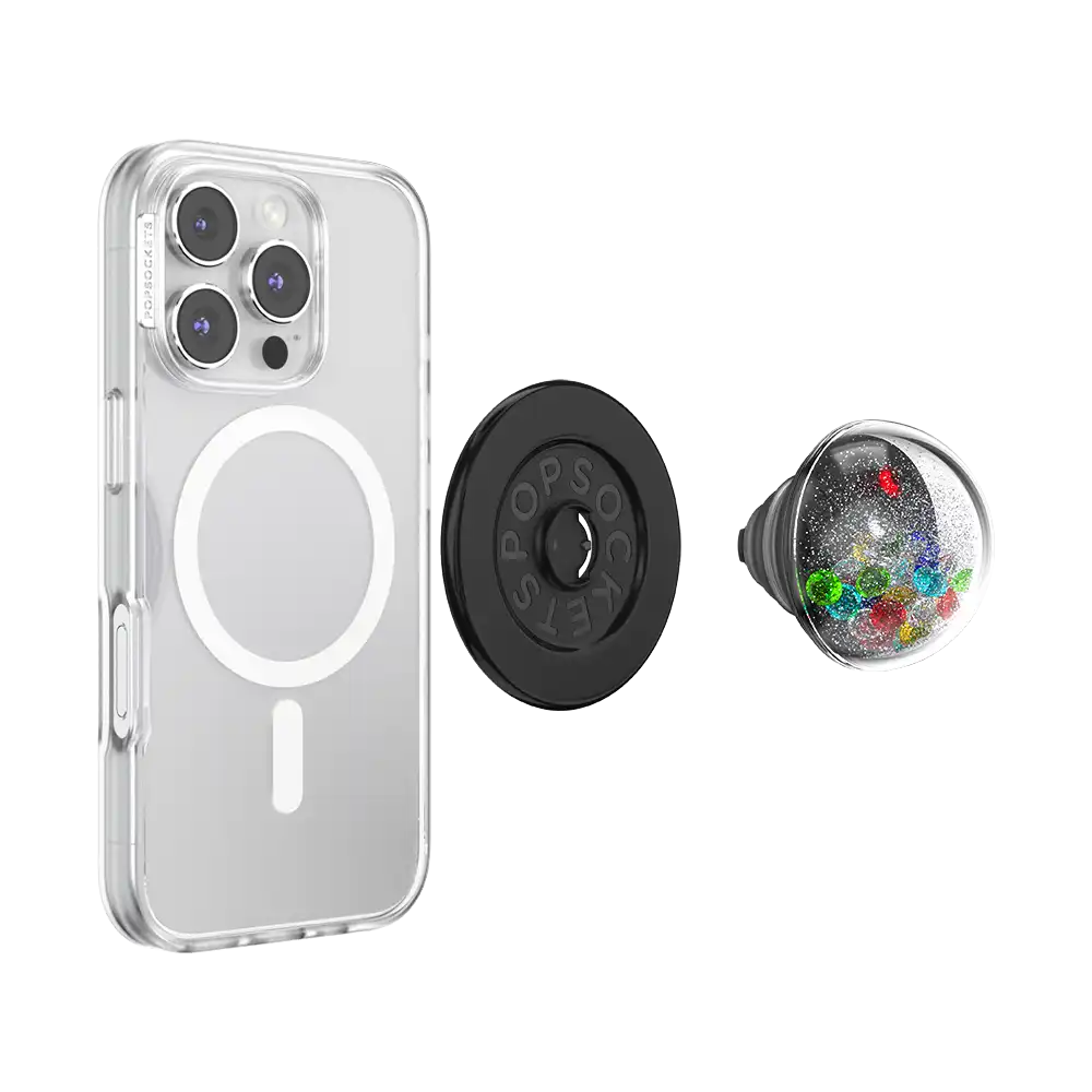 Tidepool Globe Rainbow Jackpot — MagSafe PopGrip