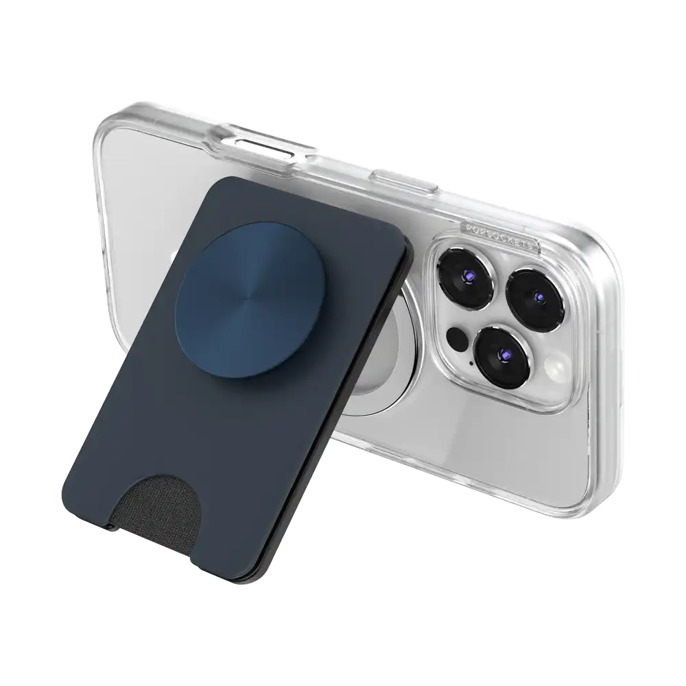Navy — MagSafe Kick-Out PopWallet+ & Stand