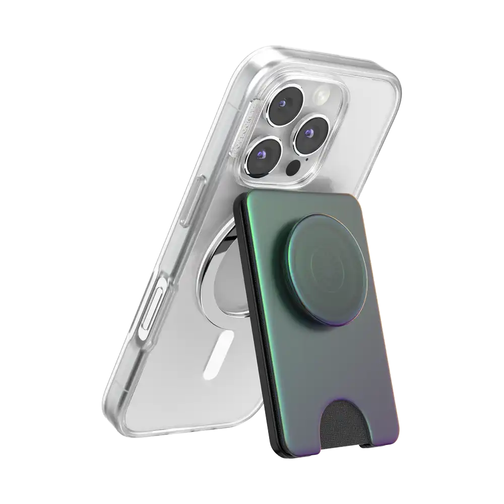 White — MagSafe Kick-Out PopWallet+ & Stand