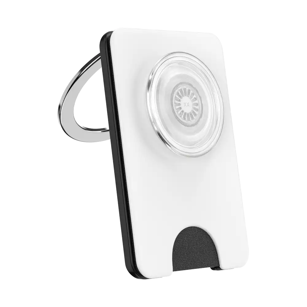 White — MagSafe Kick-Out PopWallet+ & Stand