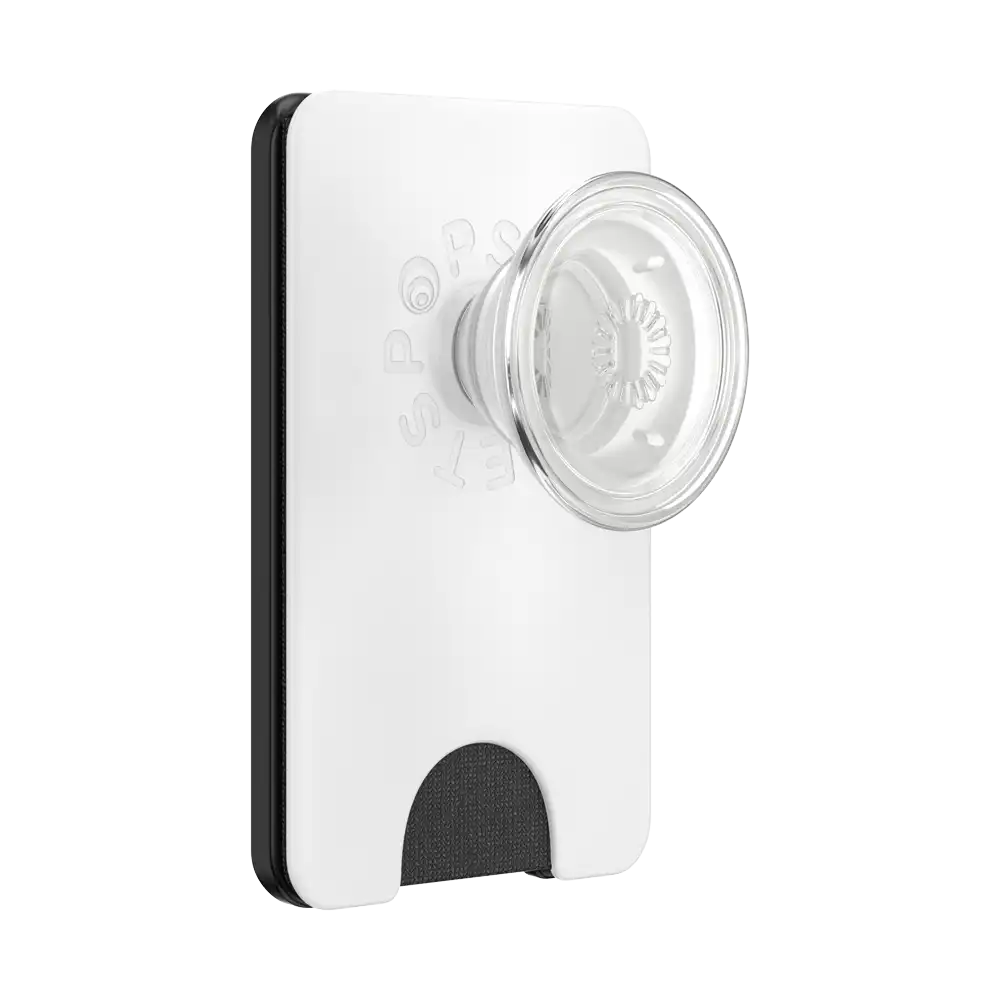 White — MagSafe Kick-Out PopWallet+ & Stand