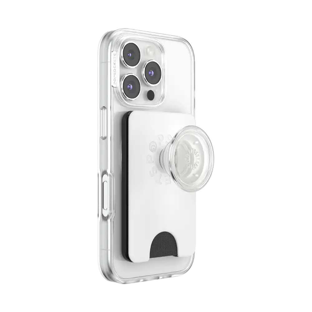 White — MagSafe Kick-Out PopWallet+ & Stand