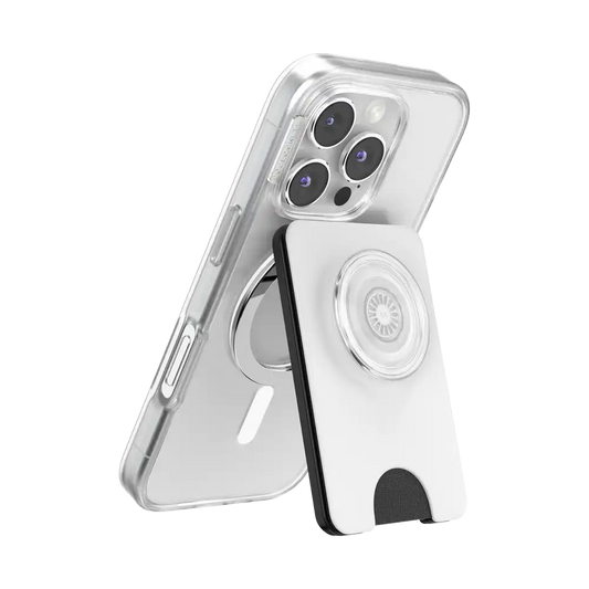 White — MagSafe Kick-Out PopWallet+ & Stand