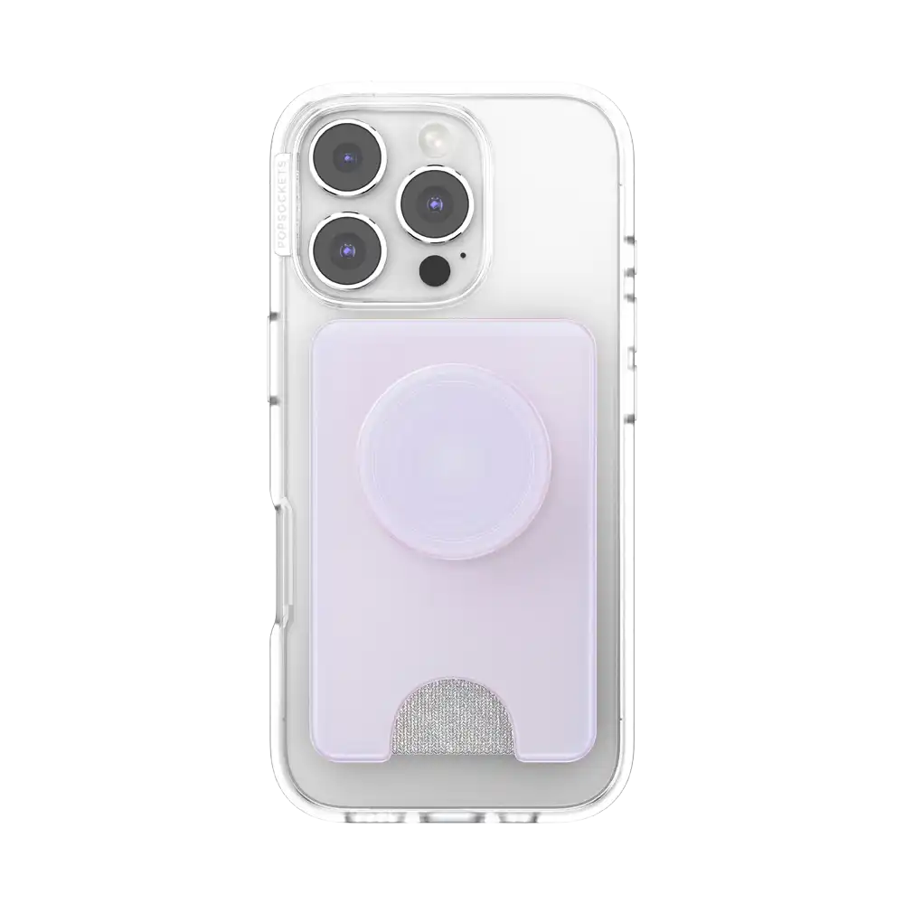 Opalescent White — MagSafe Kick-Out PopWallet+ & Stand