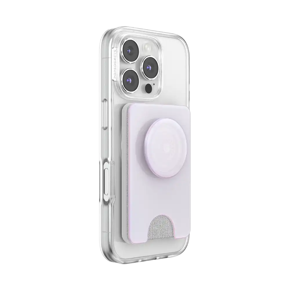 Opalescent White — MagSafe Kick-Out PopWallet+ & Stand