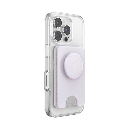 Opalescent White — MagSafe Kick-Out PopWallet+ & Stand