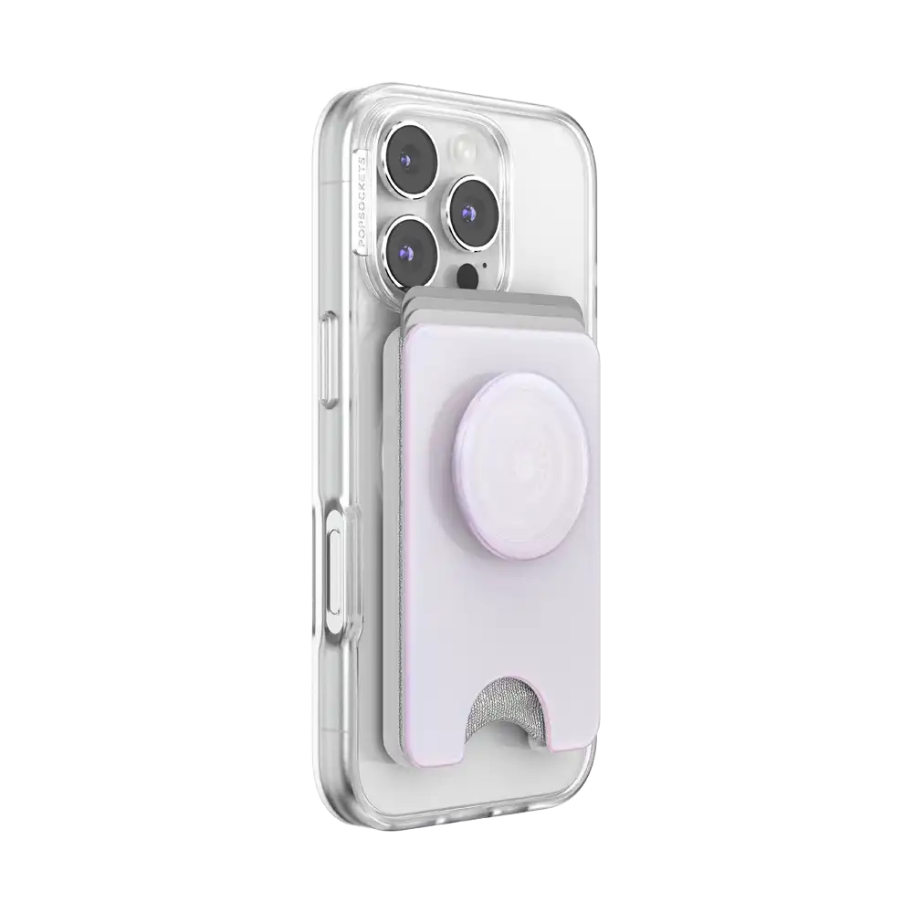 Opalescent White — MagSafe Kick-Out PopWallet+ & Stand