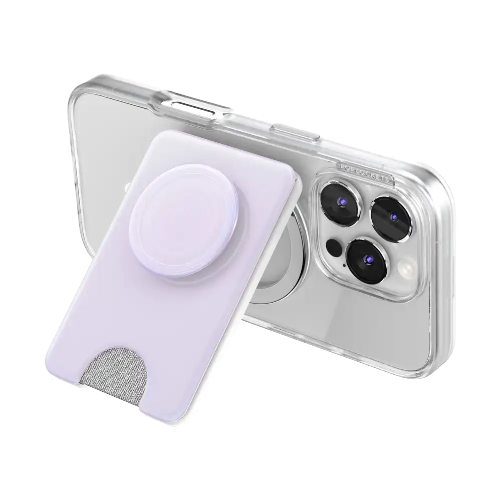 Opalescent White — MagSafe Kick-Out PopWallet+ & Stand