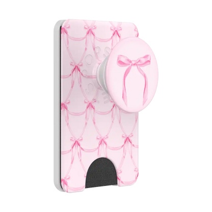 Satin Bow Blush — MagSafe PopWallet+