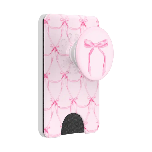 Satin Bow Blush — MagSafe PopWallet+