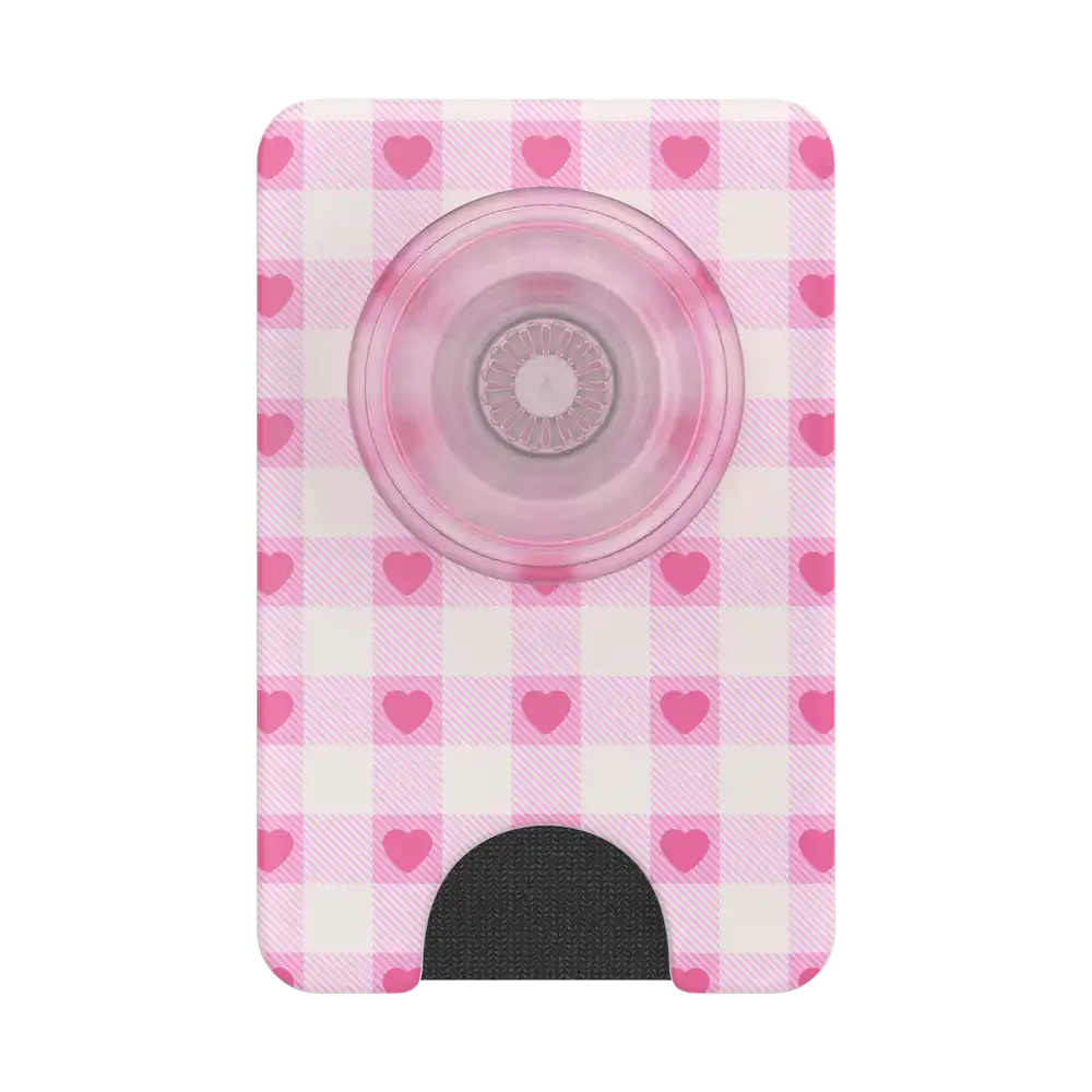 Blush Gingham — MagSafe PopWallet+