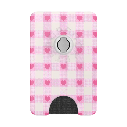 Blush Gingham — MagSafe PopWallet+