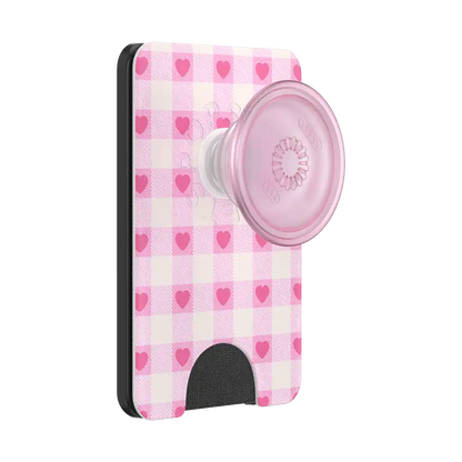 Blush Gingham — MagSafe PopWallet+