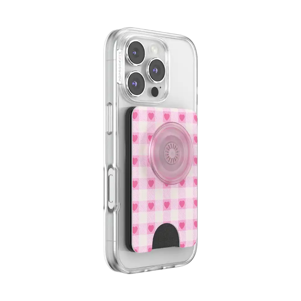 Blush Gingham — MagSafe PopWallet+