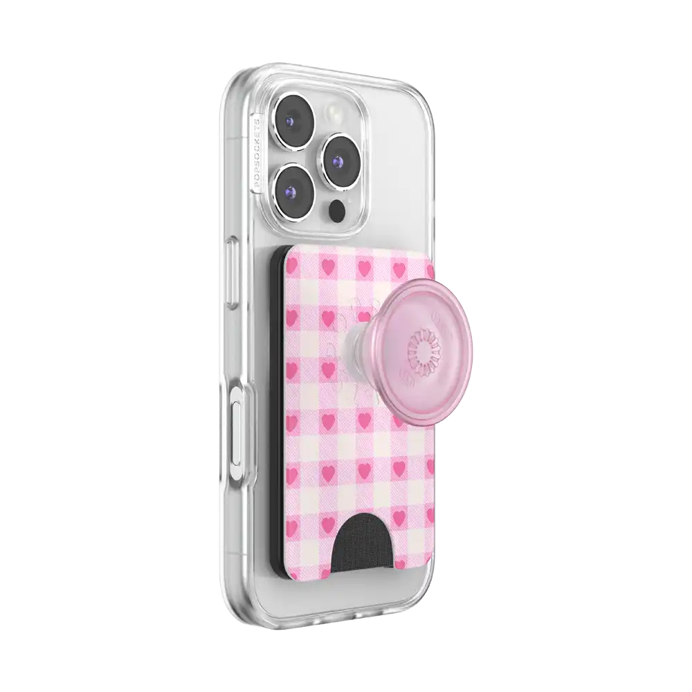 Blush Gingham — MagSafe PopWallet+