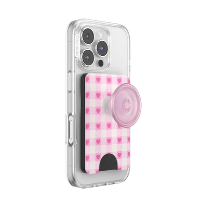 Blush Gingham — MagSafe PopWallet+