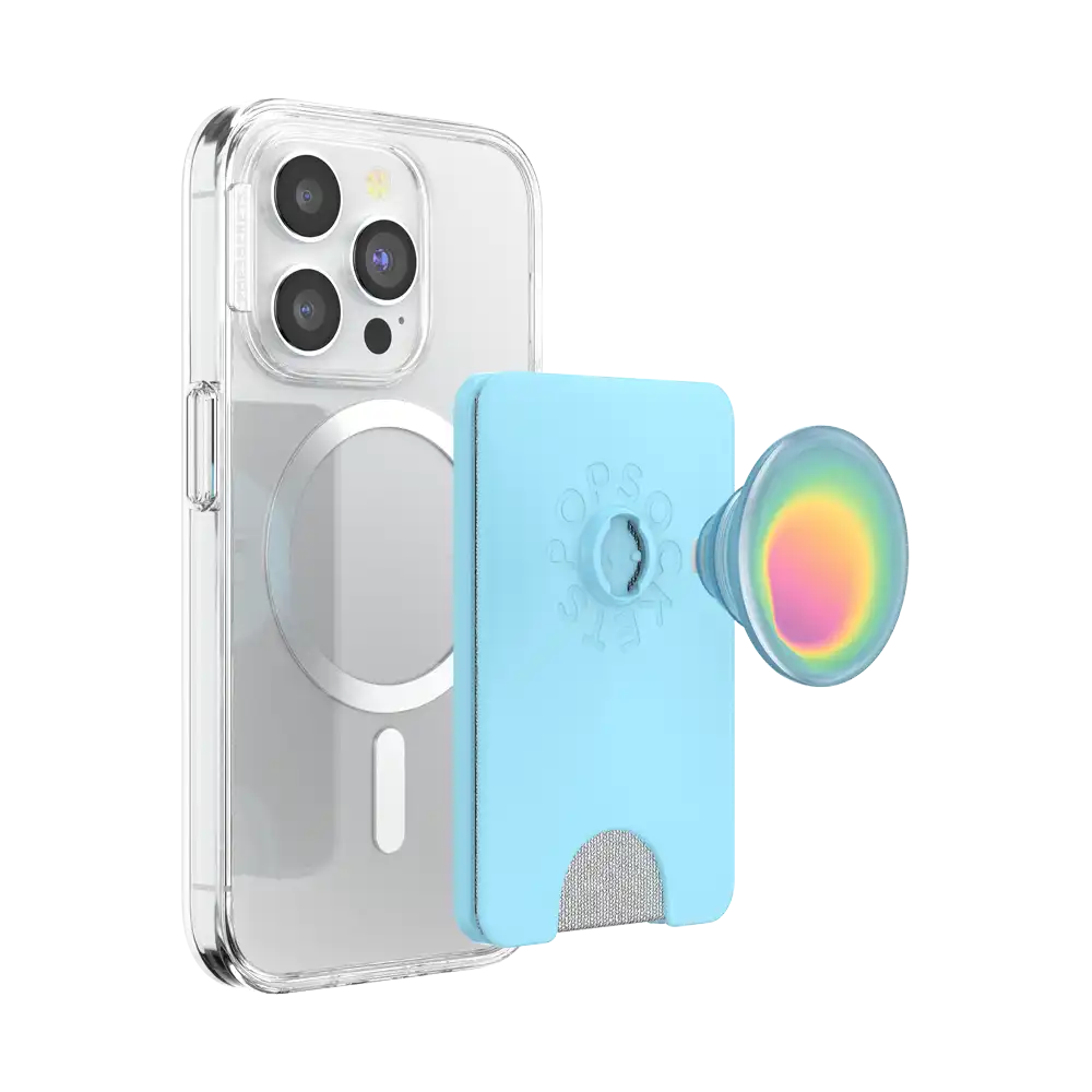 Butterfly Pea Blue Boca Aura — MagSafe PopWallet+