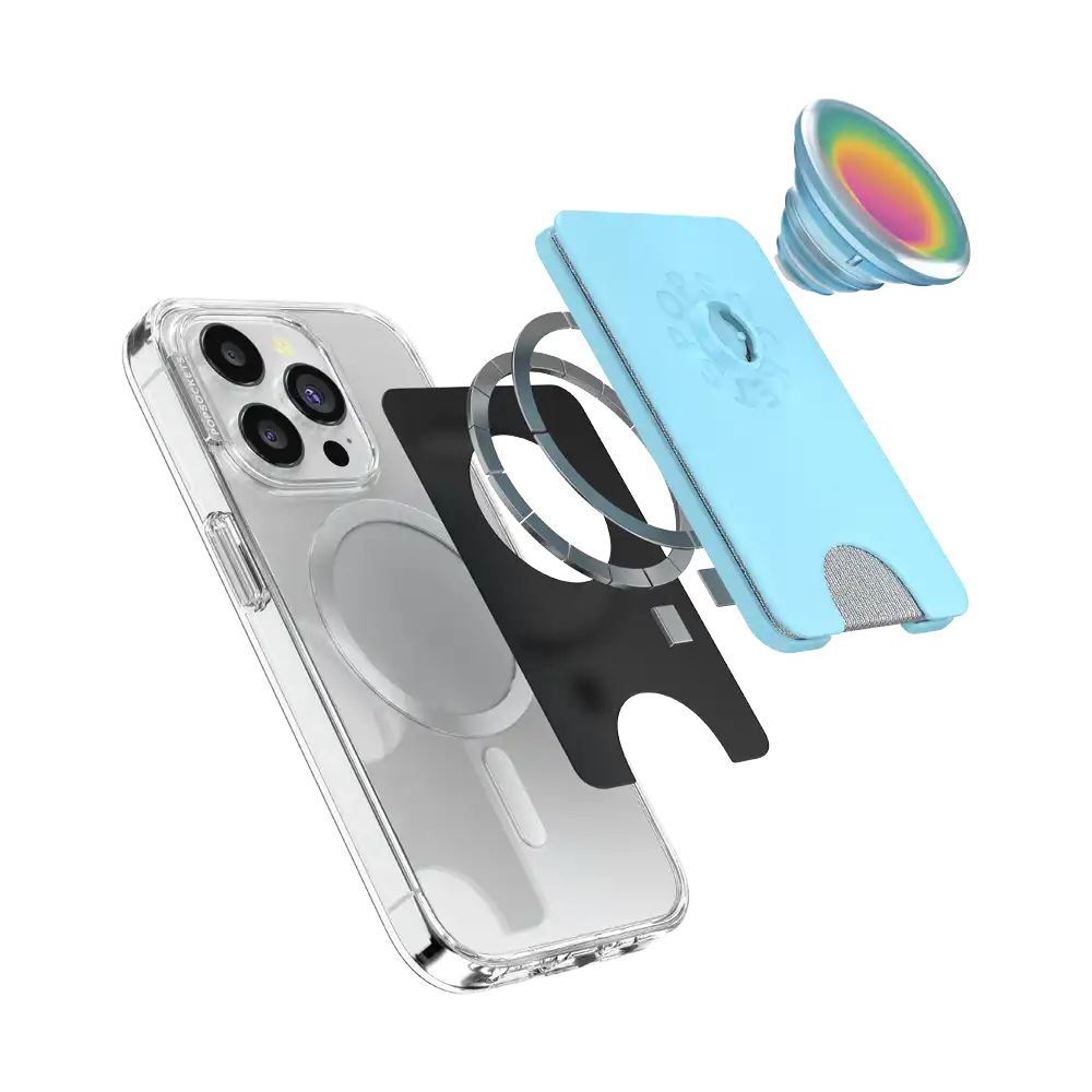 Butterfly Pea Blue Boca Aura — MagSafe PopWallet+