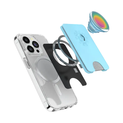 Butterfly Pea Blue Boca Aura — MagSafe PopWallet+
