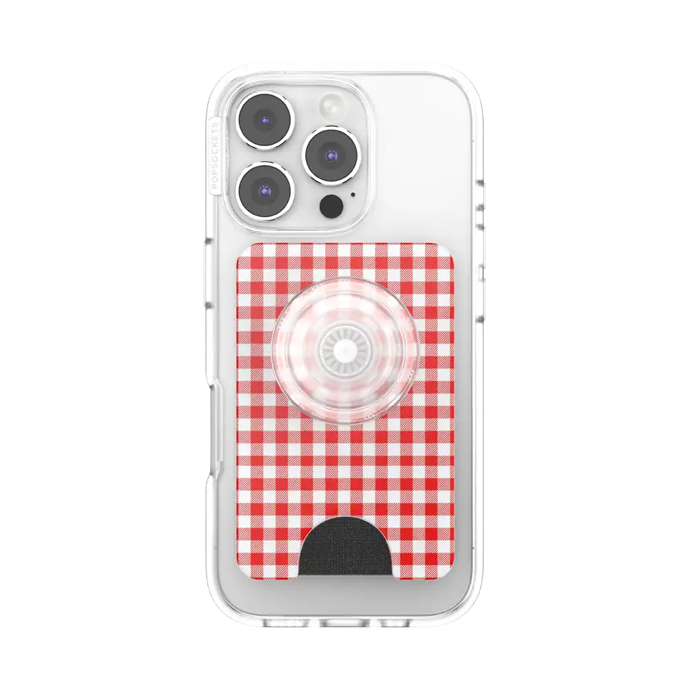 Red Gingham — MagSafe PopWallet+