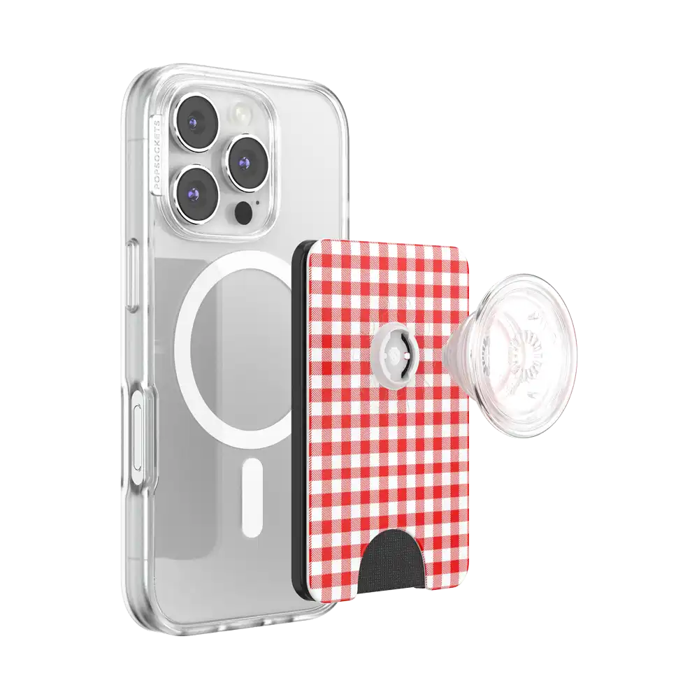 Red Gingham — MagSafe PopWallet+