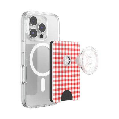 Red Gingham — MagSafe PopWallet+