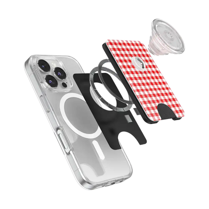 Red Gingham — MagSafe PopWallet+