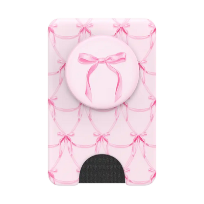 Satin Bow Blush — MagSafe PopWallet+
